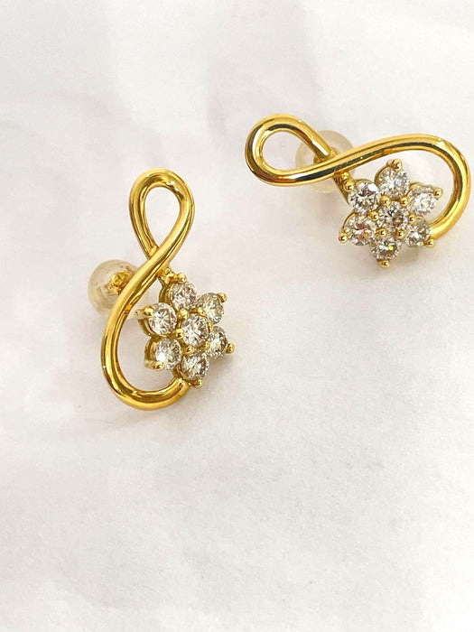 NO BRAND Rositas Infinity Diamond Stud Earrings