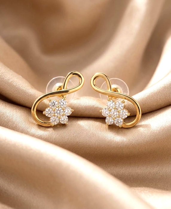 NO BRAND Rositas Infinity Diamond Stud Earrings