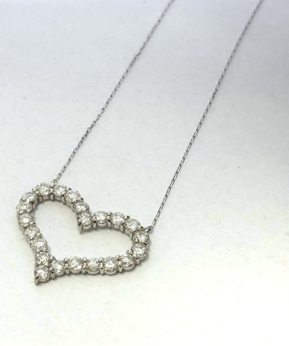 NO BRAND Open Heart Diamond Necklace