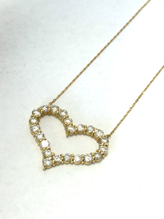 NO BRAND Open Heart Diamond Necklace