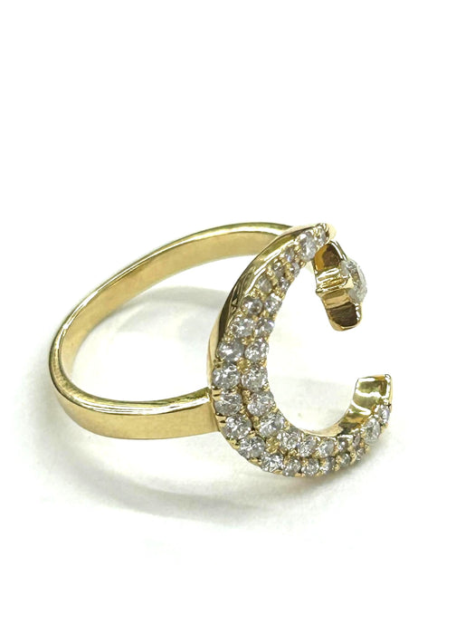 NO BRAND Star & Moon Cluster Diamond Ring