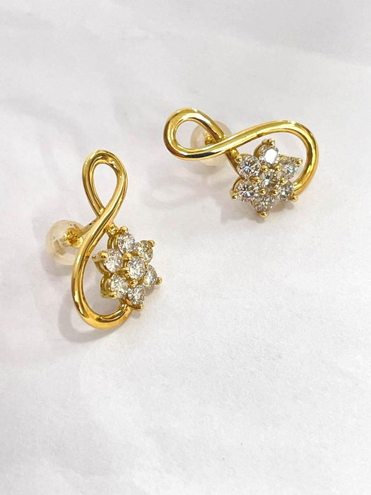 NO BRAND Rositas Infinity Diamond Stud Earrings