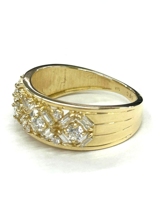 NO BRAND Baguette & Cluster Diamond Ring