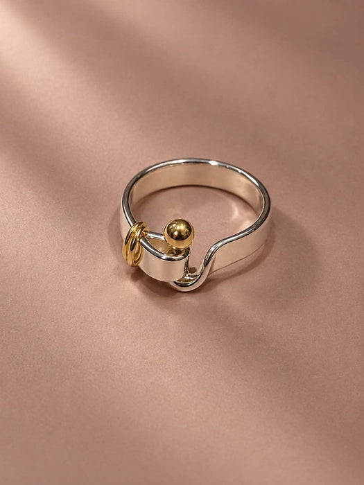 TIFFANY & CO. Hook & Eye Two-Tone Ring