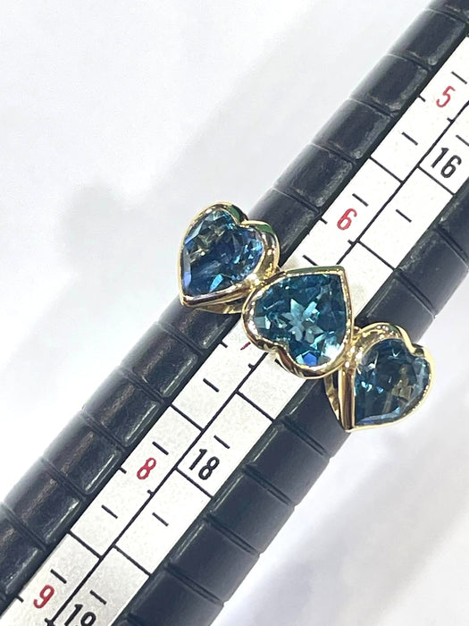 NO BRAND London Blue Topaz Heart Ring