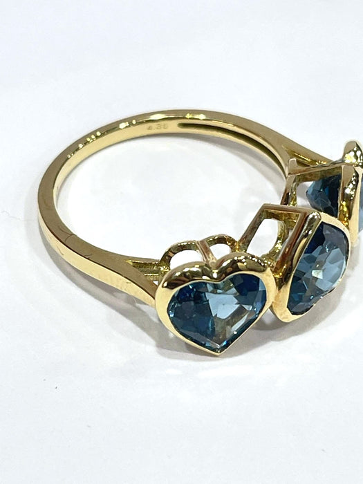 NO BRAND London Blue Topaz Heart Ring