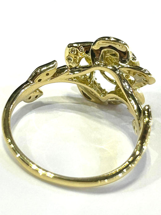 NO BRAND Rose Cluster Diamond Ring