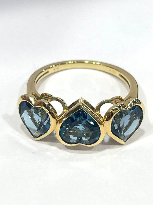 NO BRAND London Blue Topaz Heart Ring