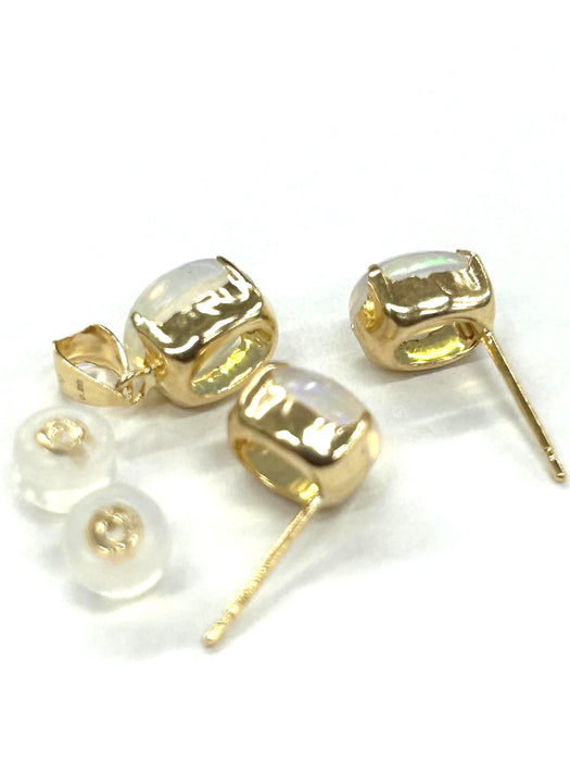NO BRAND Opal Top Pendant & Stud Earrings (SET)