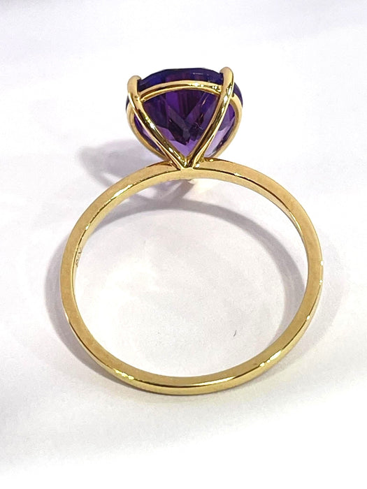 NO BRAND Amethyst Pear Shape Ring