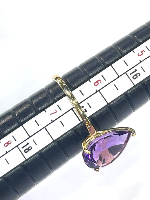 NO BRAND Amethyst Pear Shape Ring