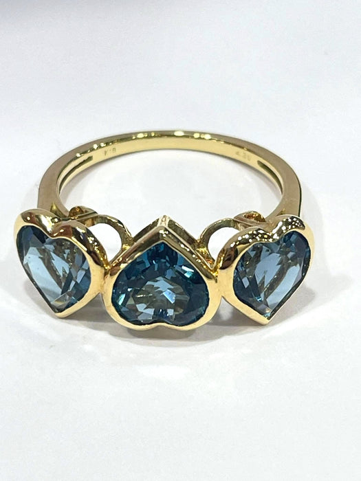 NO BRAND London Blue Topaz Heart Ring