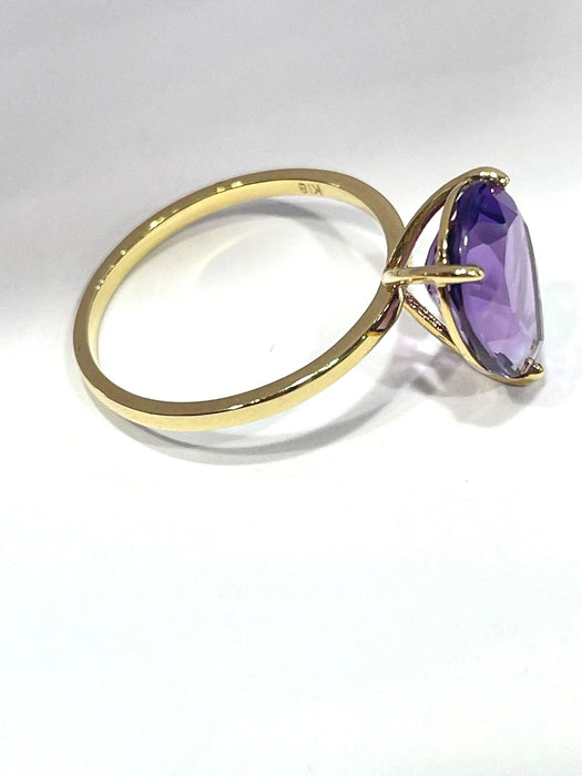 NO BRAND Amethyst Pear Shape Ring