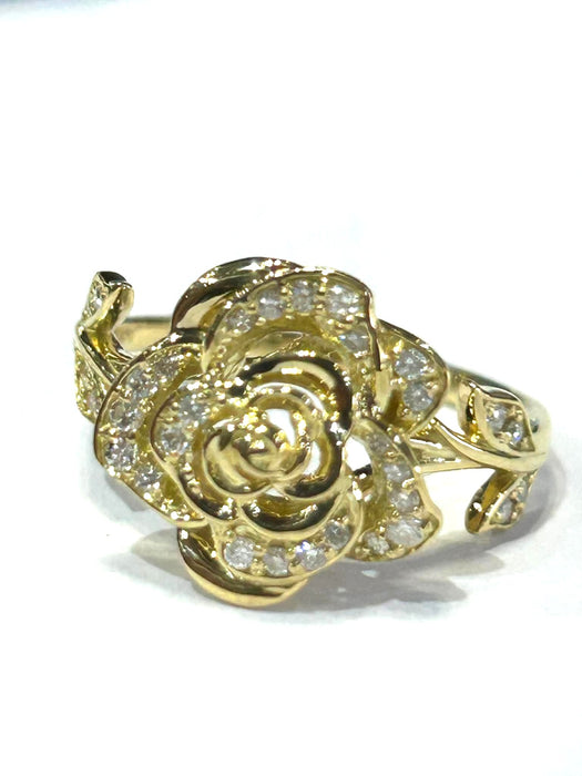 NO BRAND Rose Cluster Diamond Ring