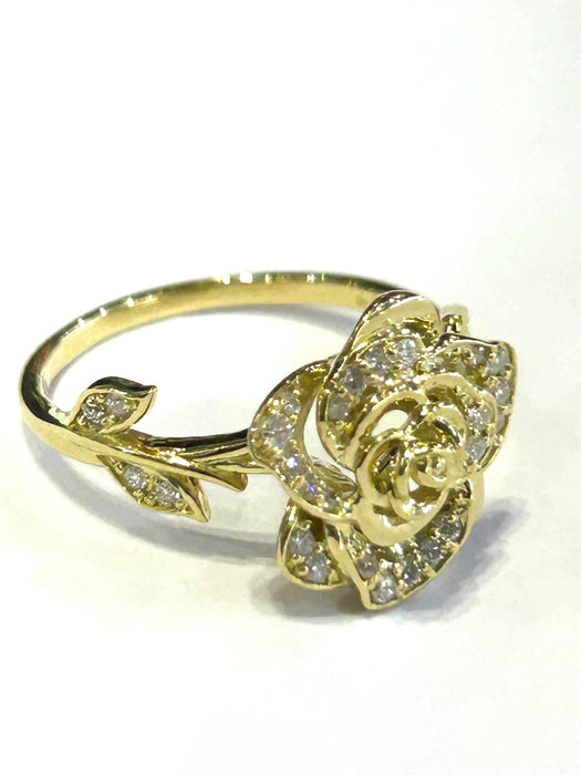 NO BRAND Rose Cluster Diamond Ring