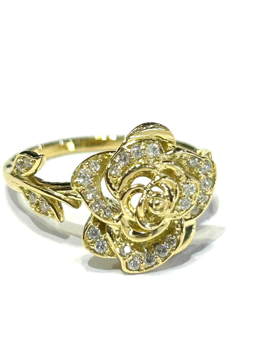 NO BRAND Rose Cluster Diamond Ring