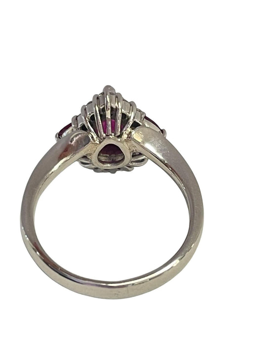 NO BRAND Pear Ruby Diamond Ring
