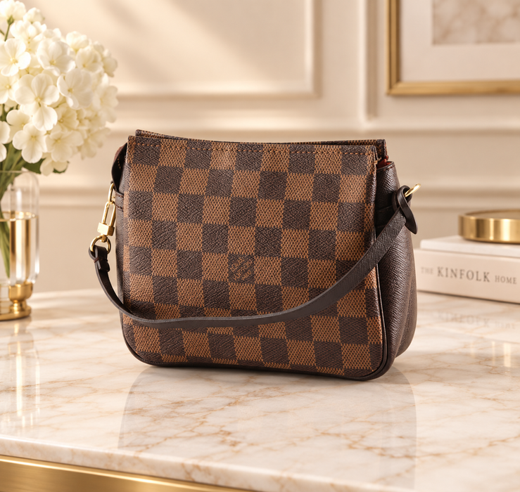 LOUIS VUITTON Trousse Damier Ebene Handbag