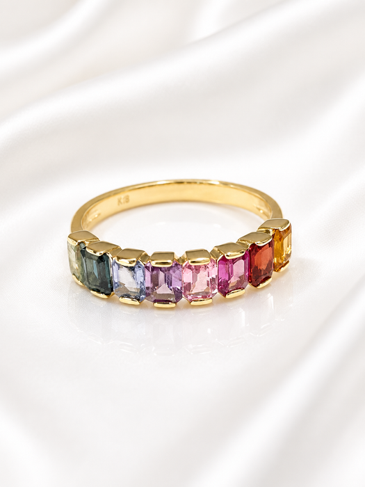 NO BRAND Multicolor Stone Ring
