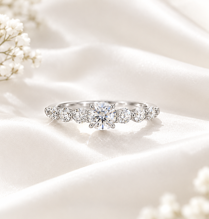 NO BRAND 7P Diamond Ring