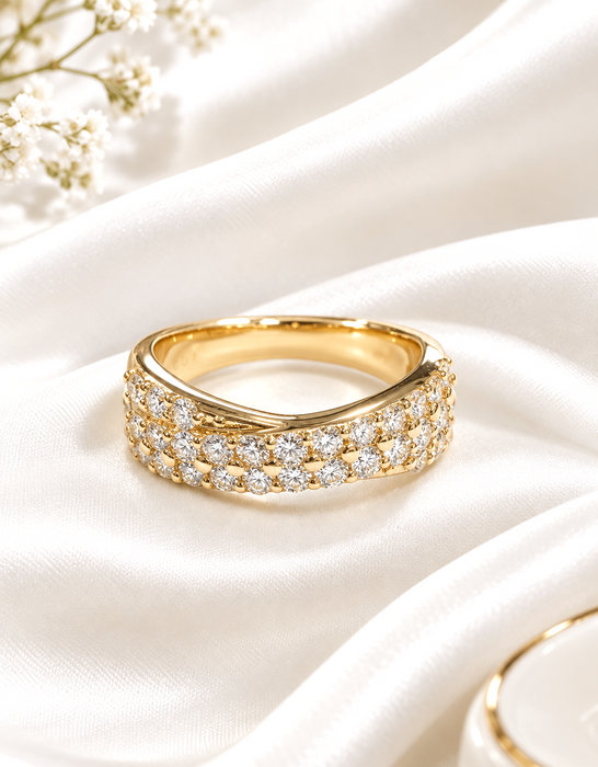 NO BRAND Cluster Diamond Ring