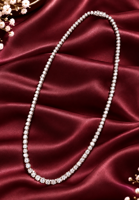 NO BRAND Tennis Diamond Necklace