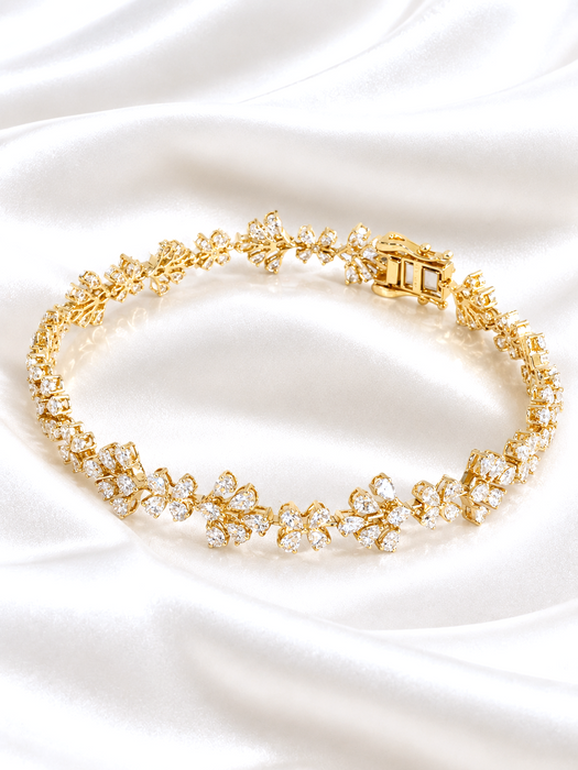 NO BRAND Clover Diamond Bracelet