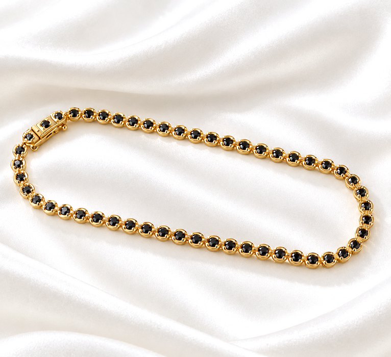 NO BRAND Black Diamond Tennis Bracelet