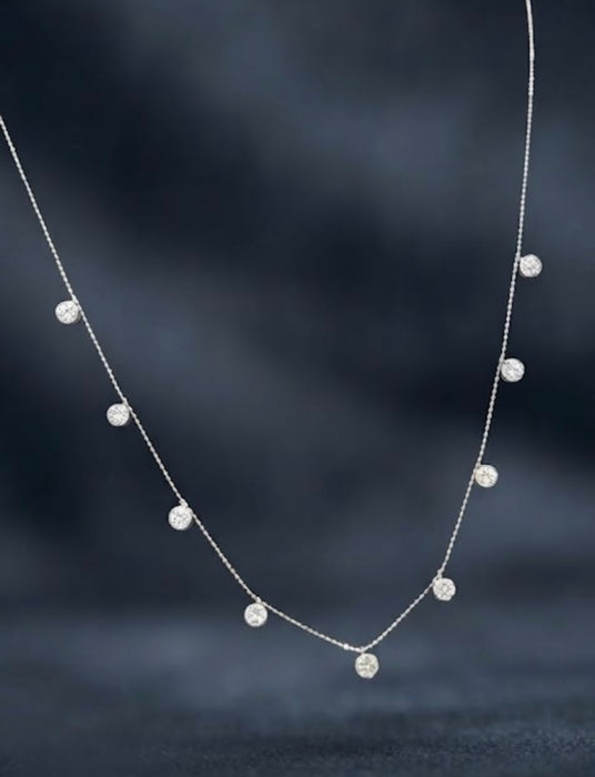 NO BRAND Station Diamond Necklace