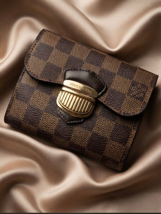 LOUIS VUITTON Portefeuille Joy Damier Ebene Wallet