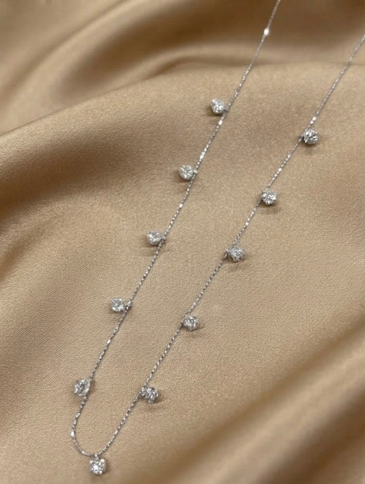 NO BRAND Station Diamond Necklace