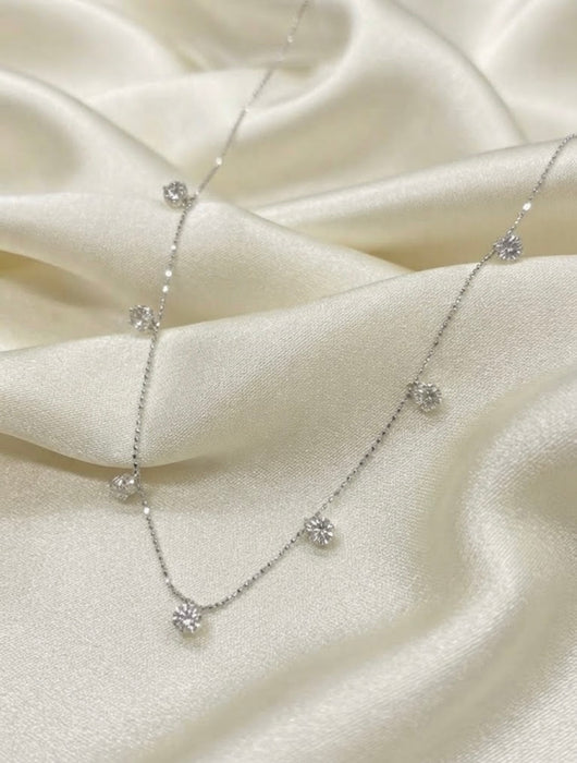 NO BRAND Station Diamond Necklace