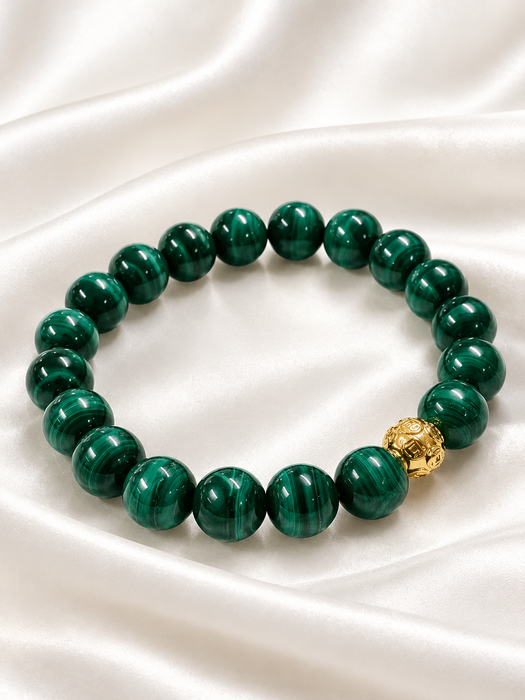 NO BRAND Malachite Piyao Luckyball Bracelet