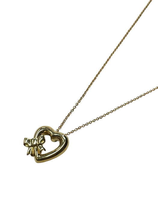 TIFFANY AND CO Heart Ribbon Necklace