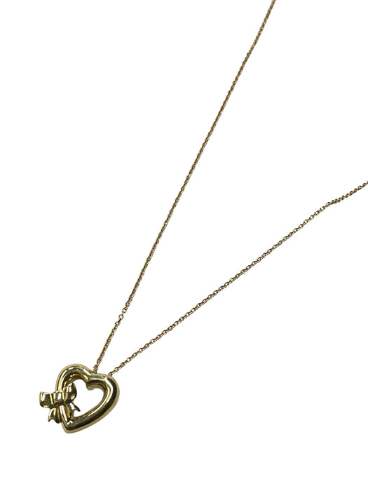 TIFFANY AND CO Heart Ribbon Necklace