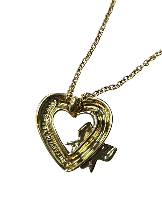 TIFFANY AND CO Heart Ribbon Necklace