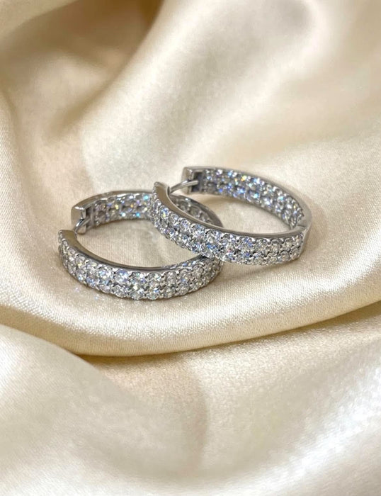 NO BRAND Hoop Inside Out Earrings