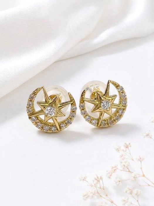 NO BRAND Diamond Stud Earrings