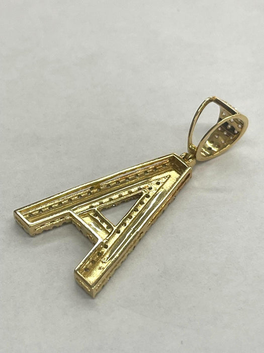 NO BRAND Initial A Diamond Top Pendant
