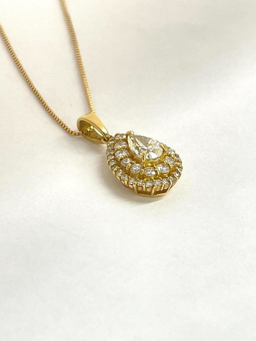 NO BRAND Pear Diamond Necklace