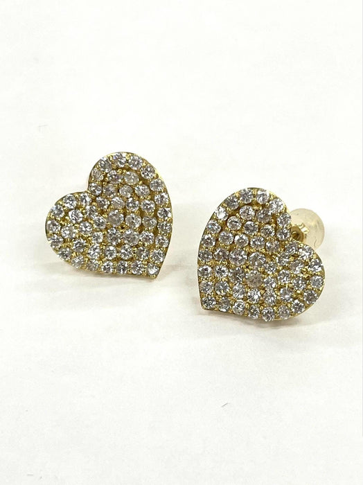 NO BRAND Heart Diamond Earrings